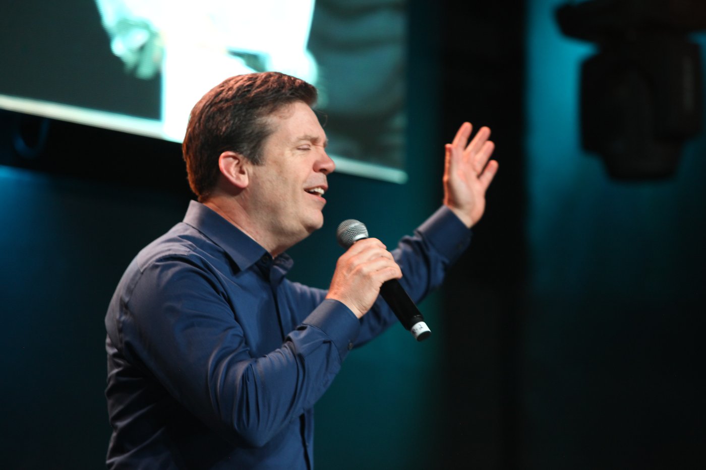 Dan McCollam ministrando na Escola de Profetas de 2019